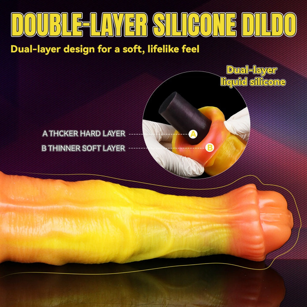 Domlust Wild Gallop Horse Dildo – Dual Density Silicone Giant Fantasy Cock with Suction Base