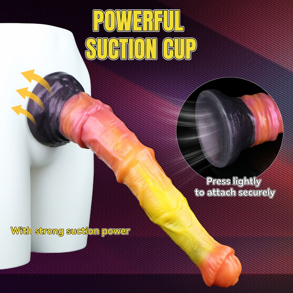 Domlust Wild Gallop Horse Dildo – Dual Density Silicone Giant Fantasy Cock with Suction Base