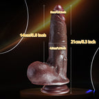8.3 Inch Realistic Squirting Dildo – Platinum Liquid Silicone Ejaculating Cock | Black Dual Density