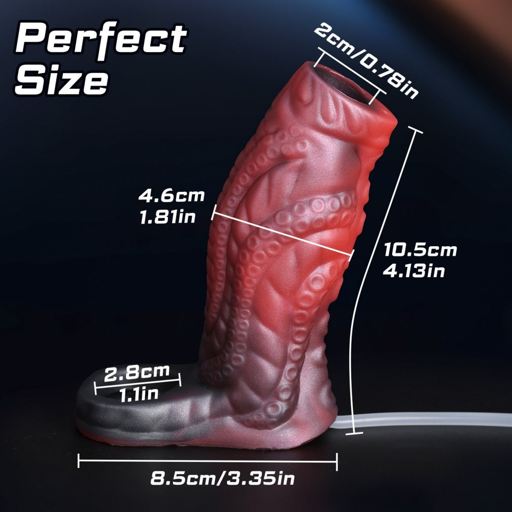 Fantasy Silicone Squirting Penis Sleeve – Stamina & Girth Enhancer with Wearable Design