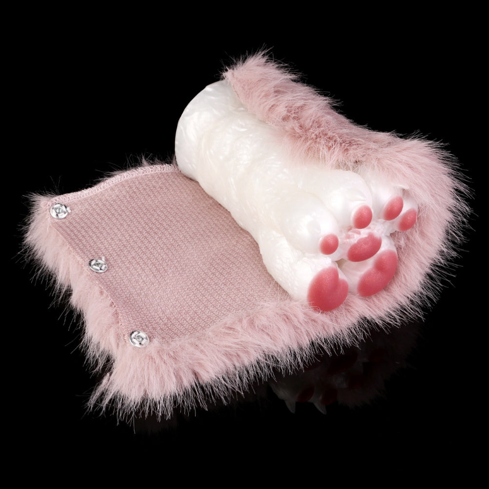 Fantasy Cat Paw Animal Pussies Furry Sex Doll - Male Plush Silicone Penis Masturbation Cup