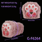 Fantasy Cat Paw Animal Pussies Furry Sex Doll - Male Plush Silicone Penis Masturbation Cup