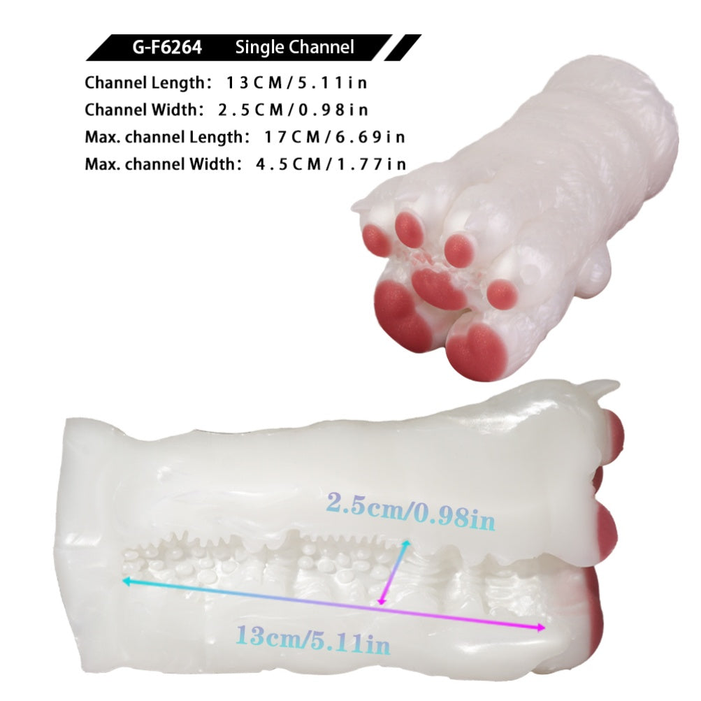 Fantasy Cat Paw Animal Pussies Furry Sex Doll - Male Plush Silicone Penis Masturbation Cup