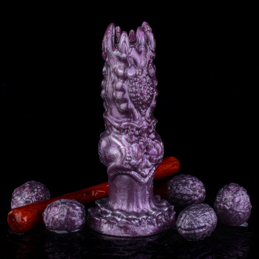 Tentacle Crown Ovipositor– Monster Fetish Fantasy Dildo with Silicone Eggs & Suction Cup
