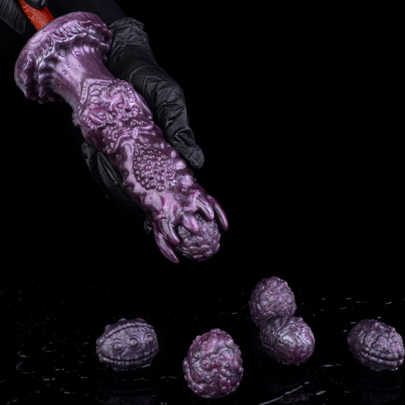 Tentacle Crown Ovipositor– Monster Fetish Fantasy Dildo with Silicone Eggs & Suction Cup
