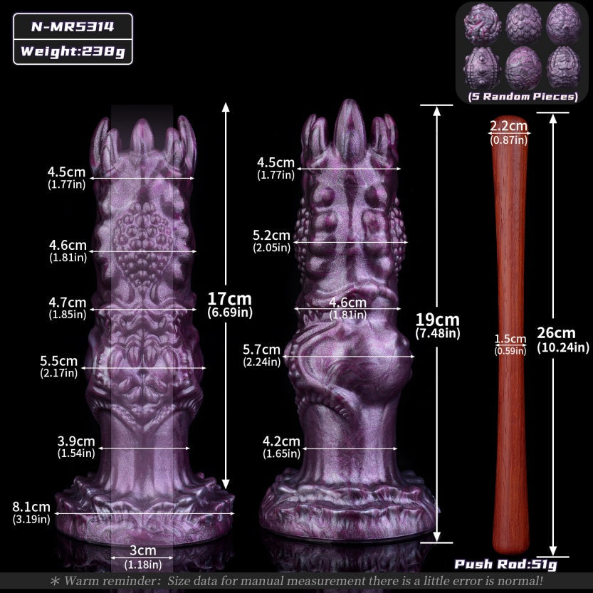 Tentacle Crown Ovipositor– Monster Fetish Fantasy Dildo with Silicone Eggs & Suction Cup