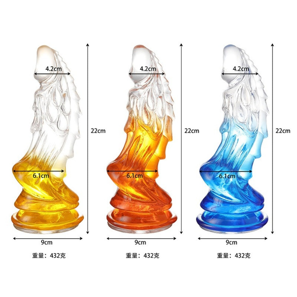 Monster Dragon Dildo for G-Spot Stimulation – Transparent Silicone Suction Cup Female Sex Toys