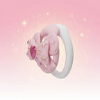 Cute Pink Bow Heart Gem Lockable Chastity Cage – Ultra Mini Lock Core, Discreet Kawaii Silicone Chastity Device