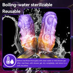 4.5‑Inch Insectoid Fantasy Penis Sleeve – Spiral Silicone Extender in Purple‑Orange Gradient