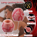 Dog Knotted Penis Ring - Blood-tone Fantasy Silicone Cock Sheath Pegging Sex Extender
