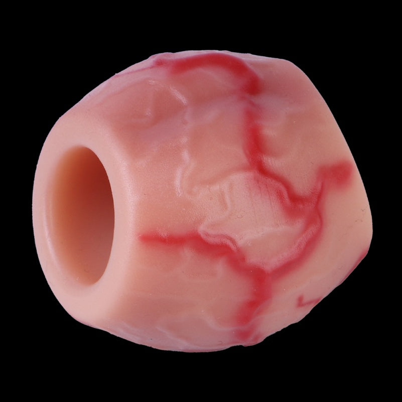 Dog Knotted Penis Ring - Blood-tone Fantasy Silicone Cock Sheath Pegging Sex Extender