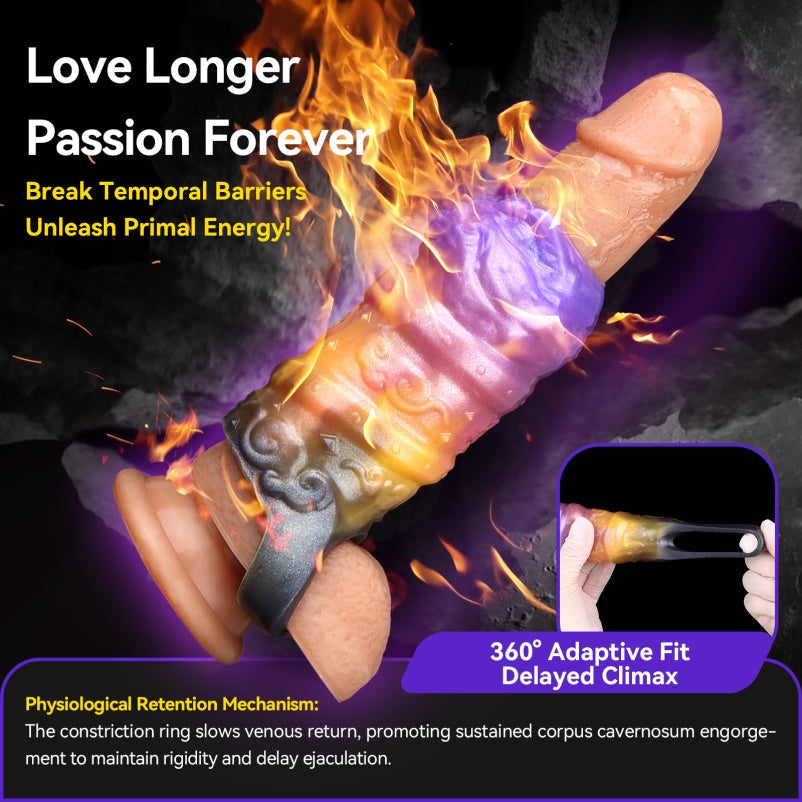 Insect Carapace Fantasy Penis Sleeve – Silicone Sex Toys for Male Enhancement and Prolonged Penetration