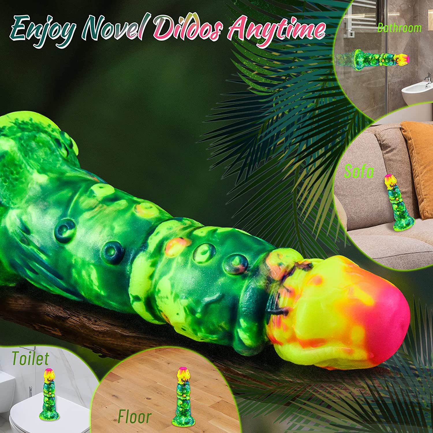 Artistic Canvas Exotic Dildos- Domlust 8.1" Realistic Monster Anal Dildos for Women Men