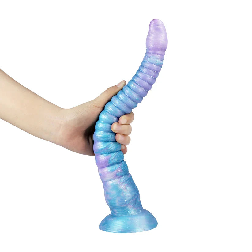Glow-in-the-Dark Octopus Tentacle Dildo | Gradient Blue & Purple Anal Plug