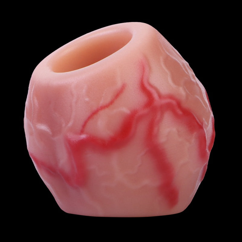 Dog Knotted Penis Ring - Blood-tone Fantasy Silicone Cock Sheath Pegging Sex Extender