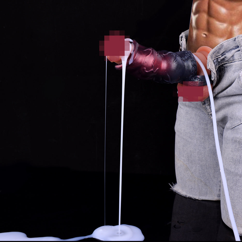 Squirting Fantasy Penis Sleeve Sheath - Monsterdildo Cumming Cocksleeve Sex Toys for Men