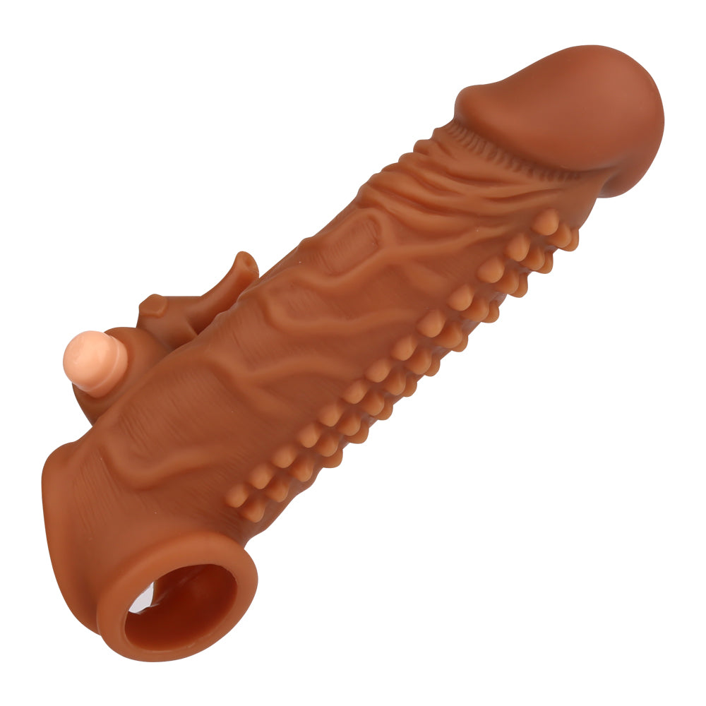 Vibrating Bullet Penis Sleeve Male Sex Toys - Fantasy Knotted Rabbit Clit Stimulator Couple Fun