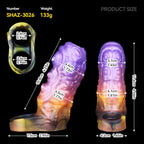 4.5‑Inch Insectoid Fantasy Penis Sleeve – Spiral Silicone Extender in Purple‑Orange Gradient