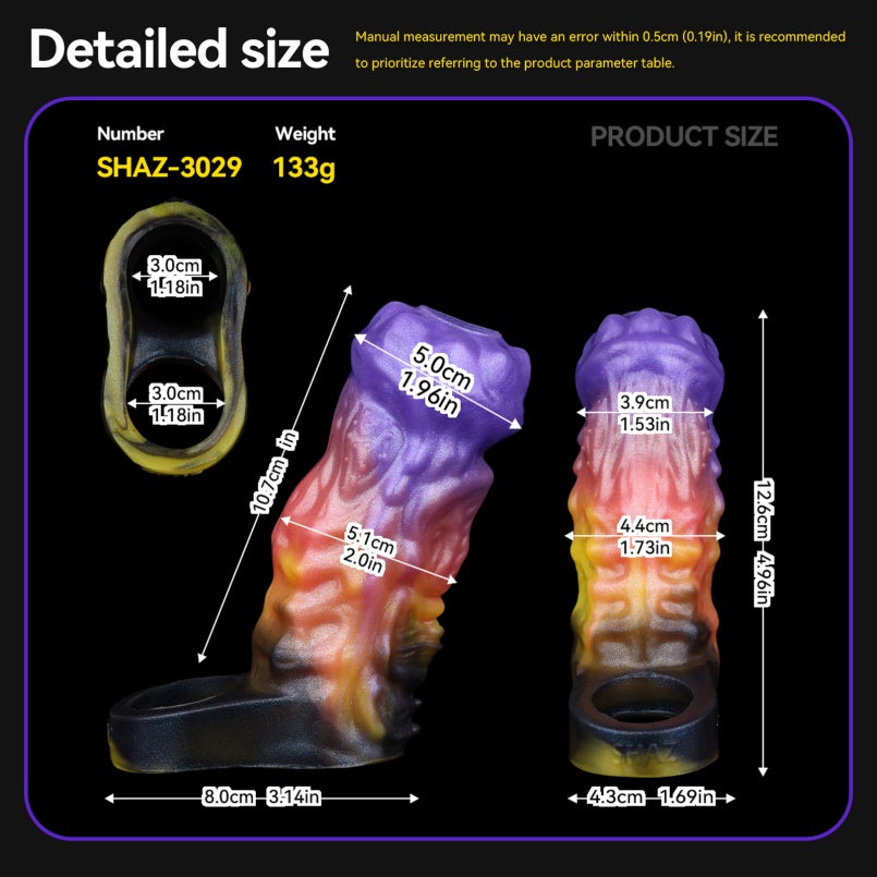 Fantasy 5-Inch Cock Sleeve – Silicone SexToys for Male Intense Pressure and Penetration Control