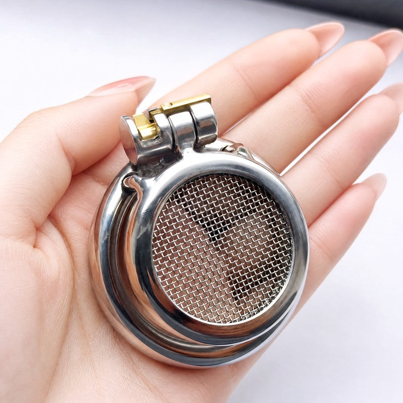 Stainless Steel Mesh Chastity Cage – Breathable Medical Grade Metal Design