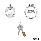 Solar Serpent Stainless Steel Chastity Cage – Coiled Snake Design