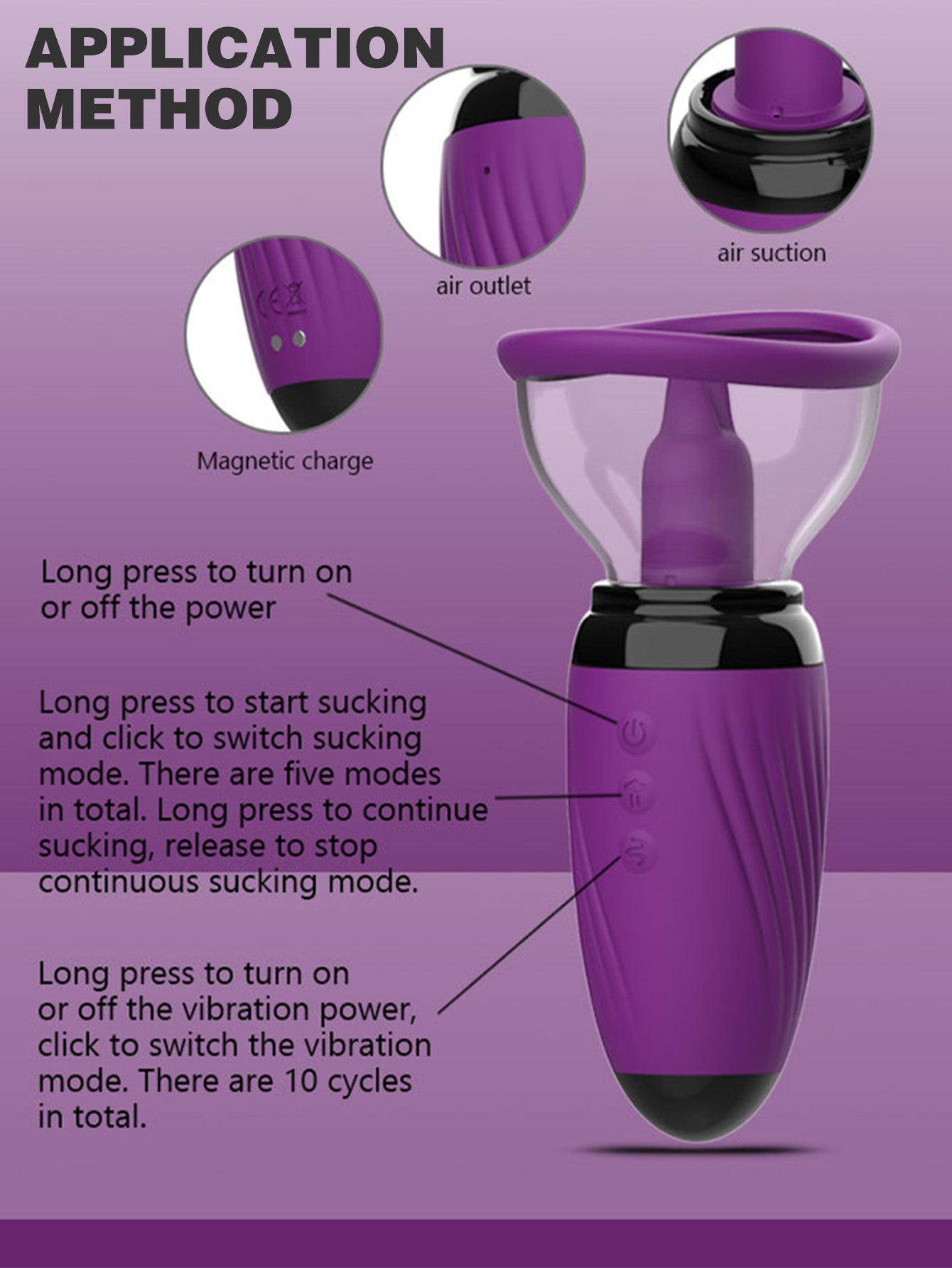 Women Sucking Vibrator - Breast Pussy Pump Tongue Licking 10 Vibrating Female Sex Toys