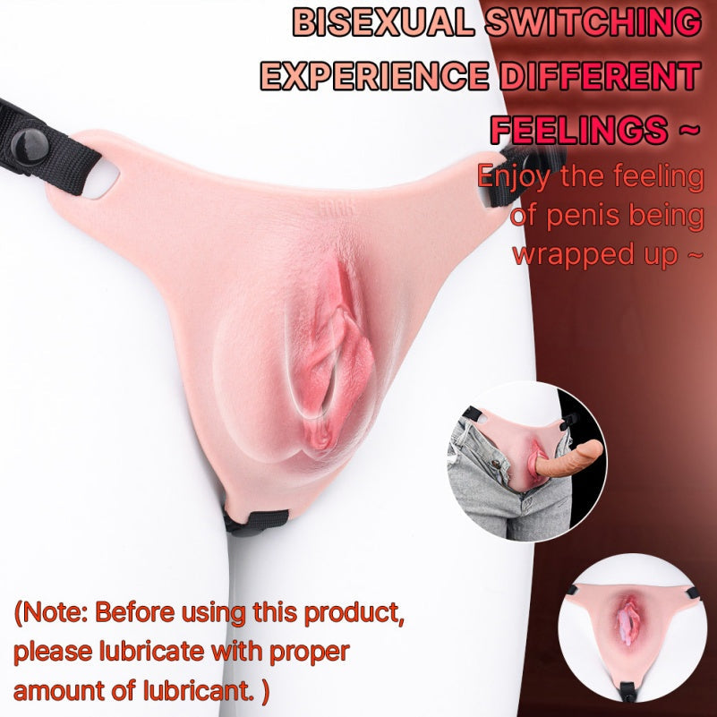 Fantasy Silicone Wearable Fake Vagina – Realistic Pussy Panties Homosexual Couple Sex Toy