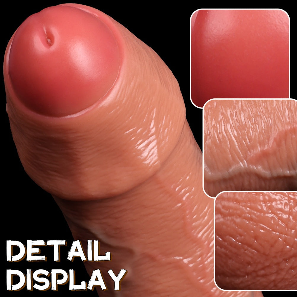 Lifelike Uncut Realistic Dildo – Liquid Silicone, Coronal Detail & Suction Cup | Domlust
