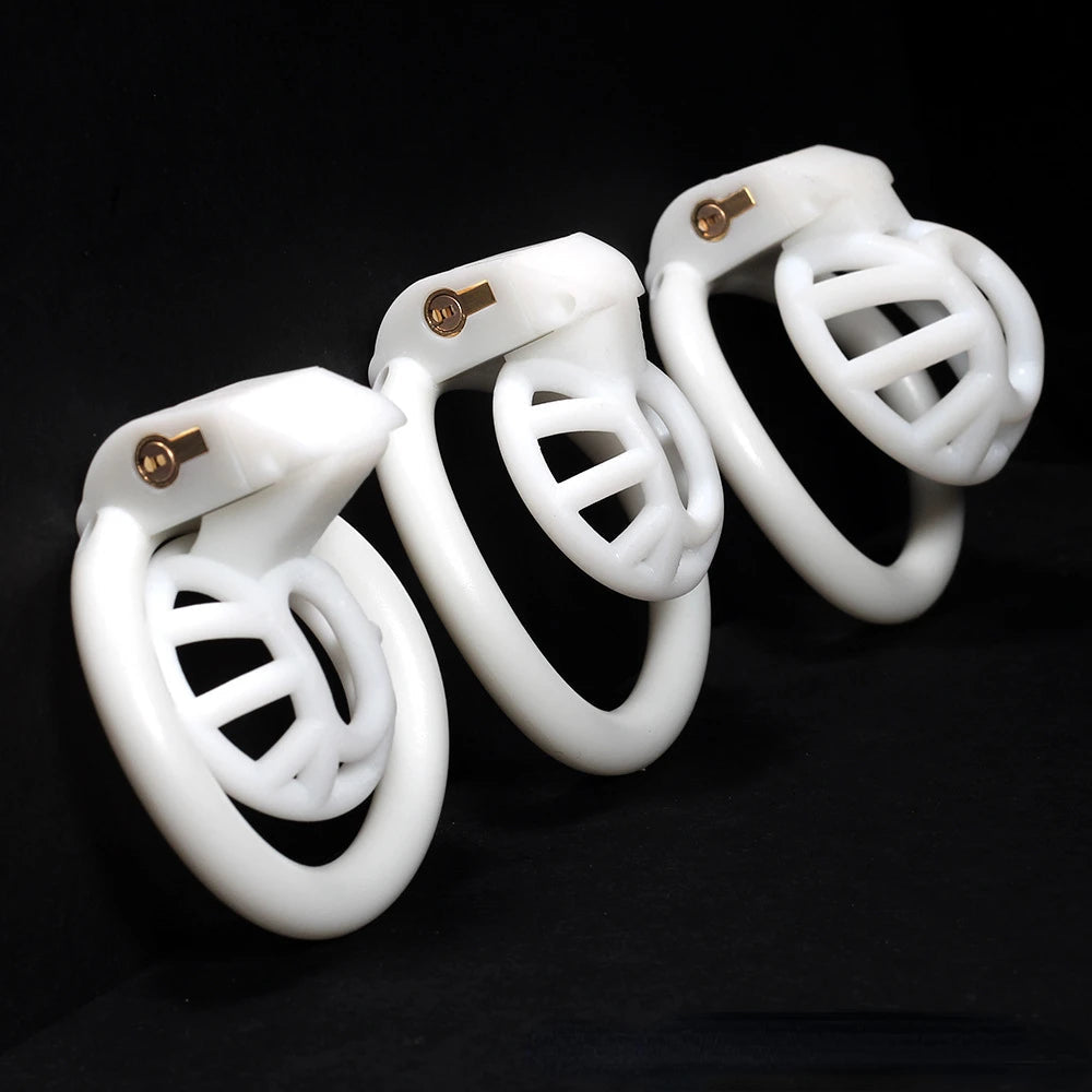 Inverted Mini Chastity Cage – Micro Male Chastity Cage | 3D Printed Resin | Shrink Training & Concealment | 3 Sizes + Hidden Lock
