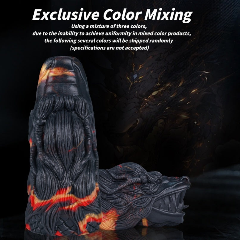 Fantasy Silicone Dragon Head Masturbator-Oral Sex Simulator & Pocket Pussy