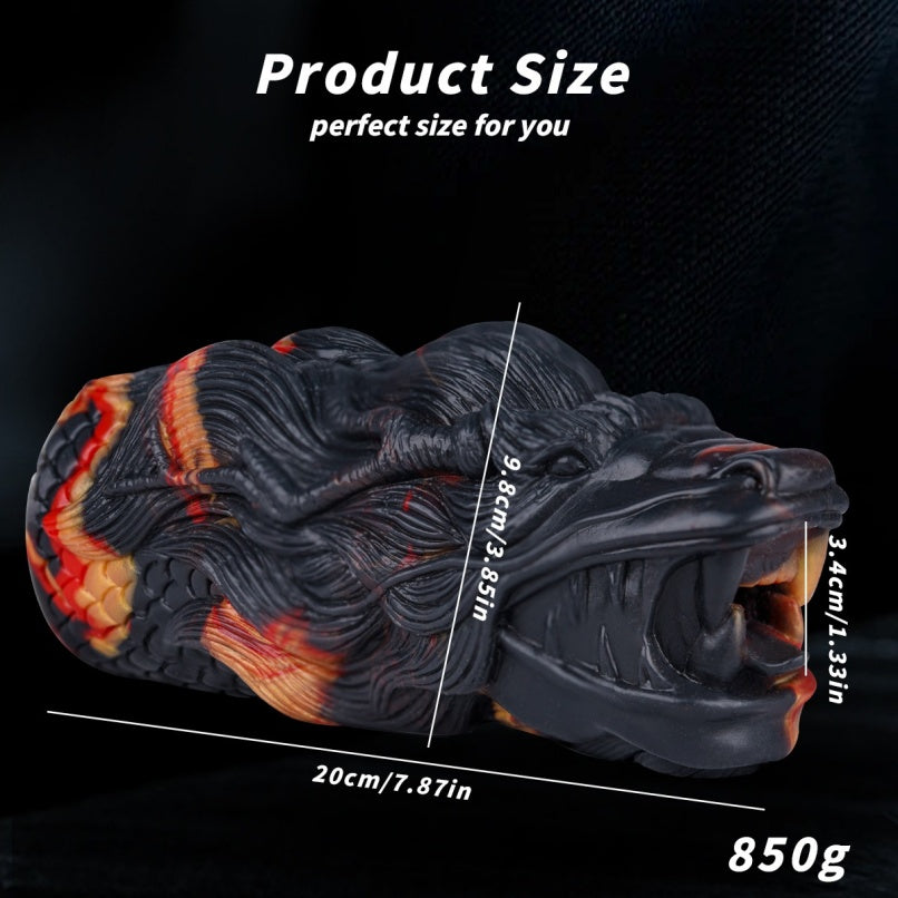 Fantasy Silicone Dragon Head Masturbator-Oral Sex Simulator & Pocket Pussy