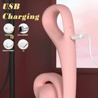 Cloud Labia Spreader Vibrating Dildo - Pink G-Spot Vibrator Prostate Massager Anal Orgasm