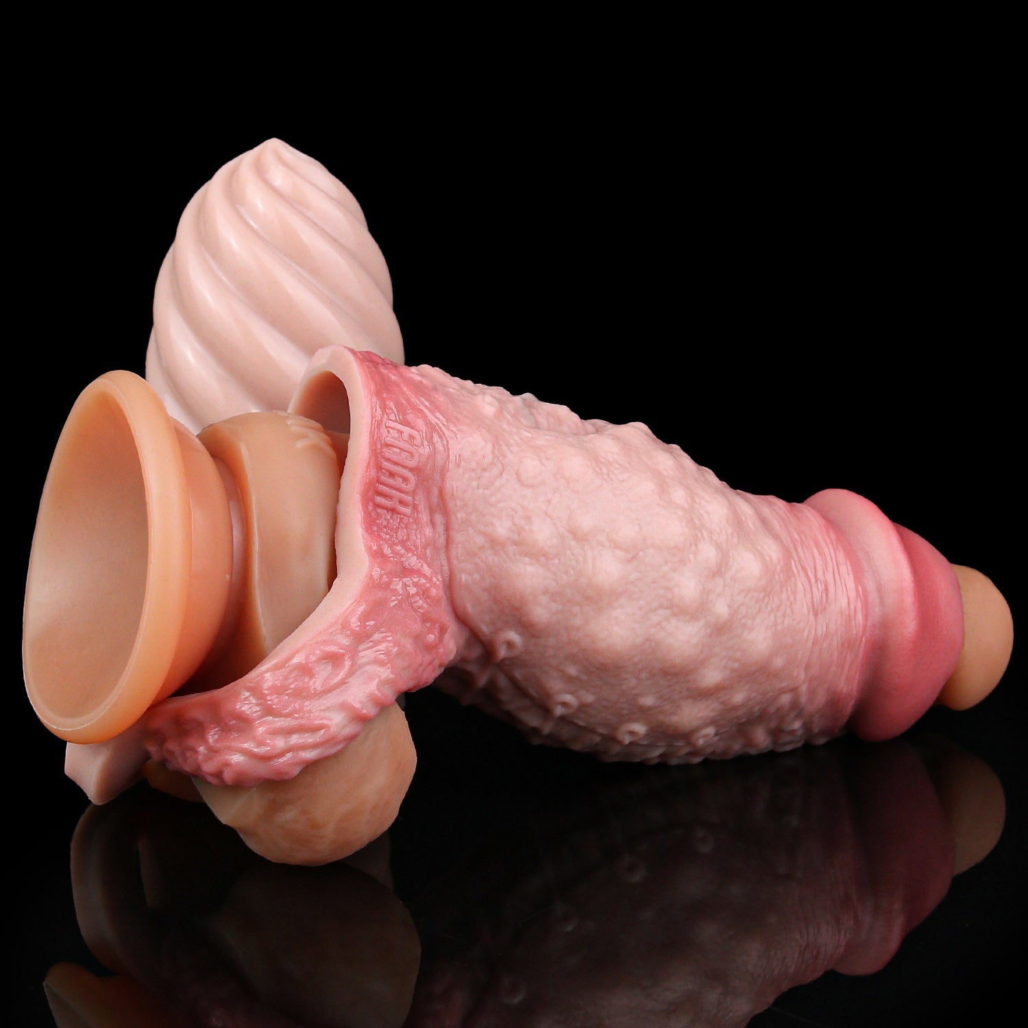 Vibrating Cock Sleeve with Butt Plug & Prostate Massager — Platinum Silicone Penis Extender for Dual Stimulation