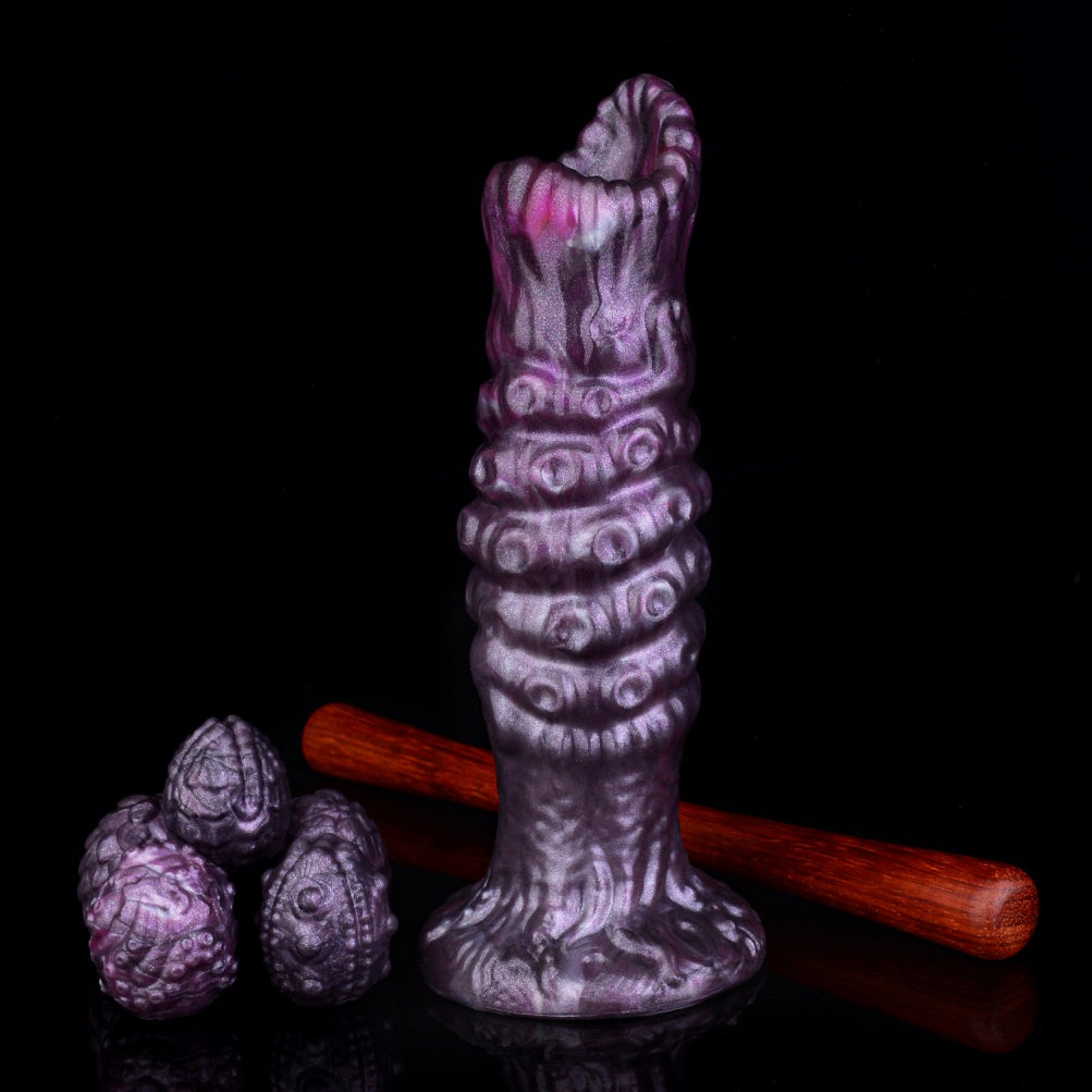 Ovipositor Dildo – Tentacle Monster Platinum Silicone | Egg-Laying Fantasy | Suction Cup | Domlust