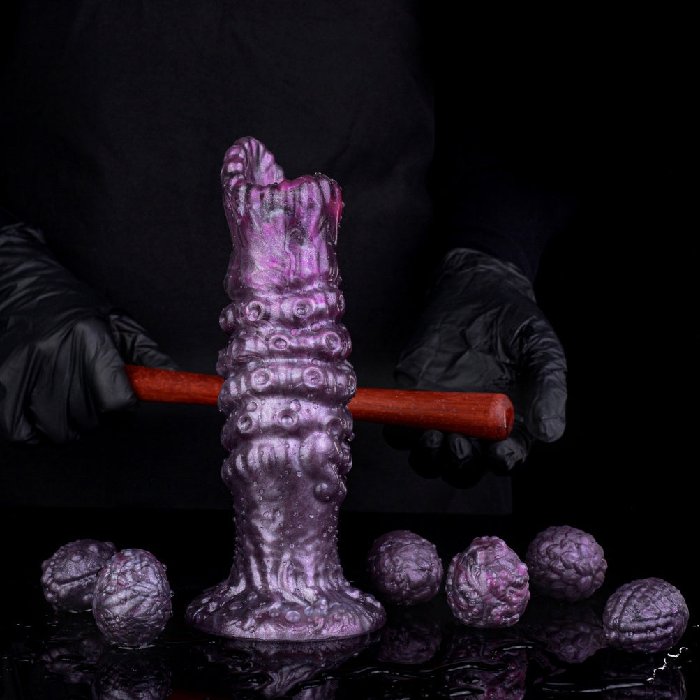 Ovipositor Dildo – Tentacle Monster Platinum Silicone | Egg-Laying Fantasy | Suction Cup | Domlust