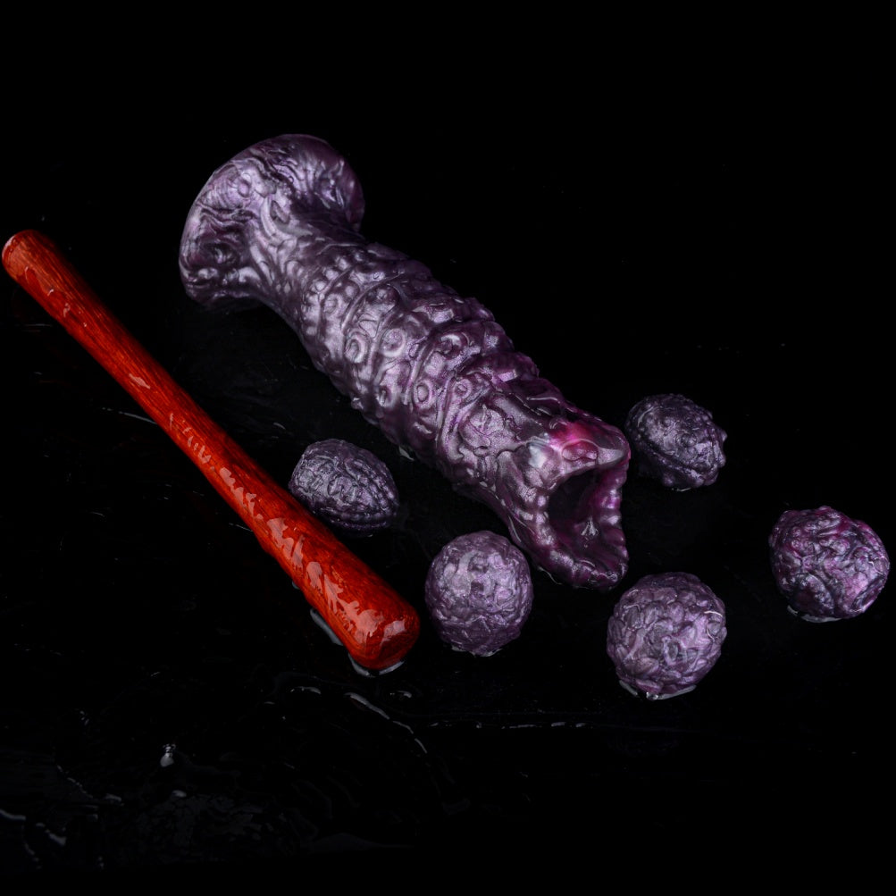 Ovipositor Dildo – Tentacle Monster Platinum Silicone | Egg-Laying Fantasy | Suction Cup | Domlust