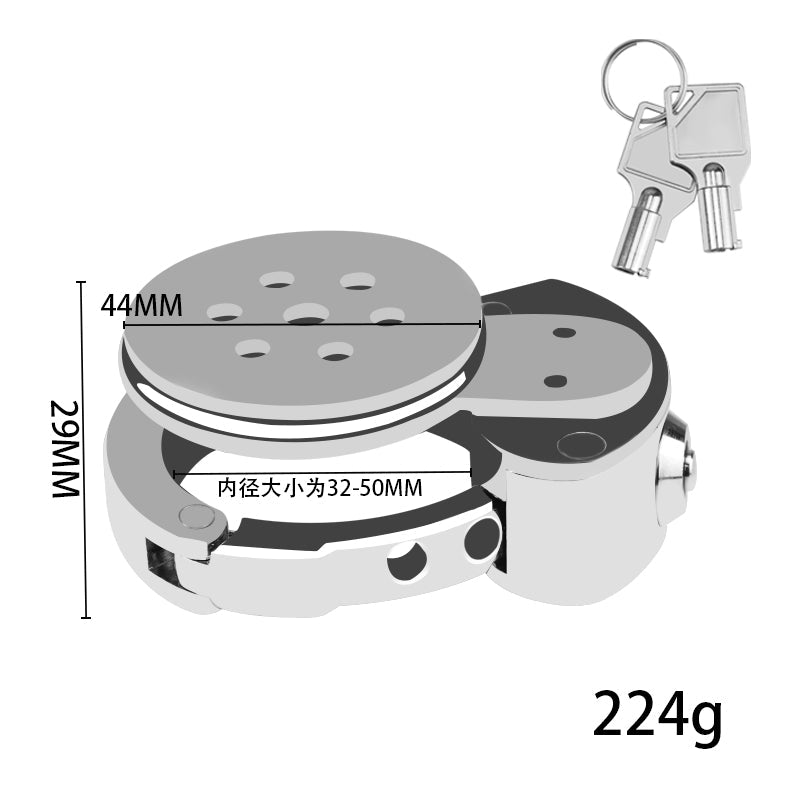Medical-Grade Stainless Steel Male Chastity Cage | 6-Level Adjustable Cock Cage (32–50mm) | Adult BDSM Sex Toy for Chastity & Bondage Play