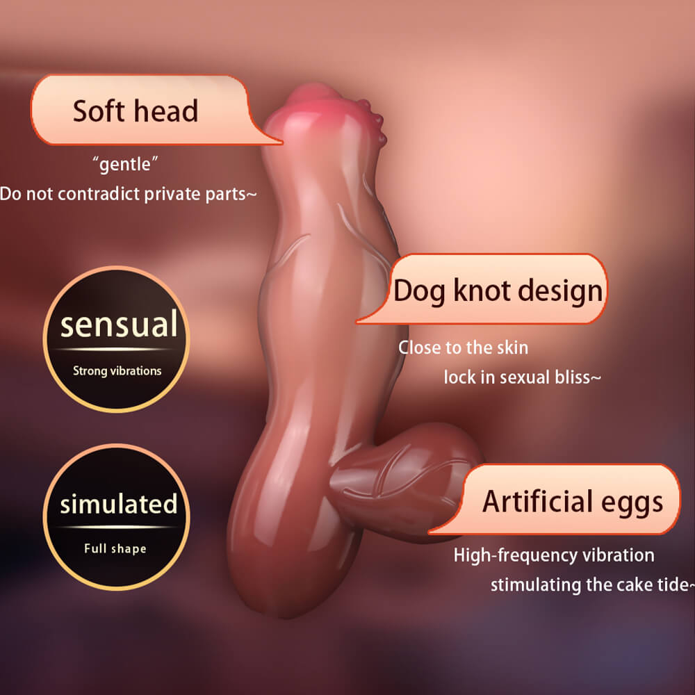 7 Inch Fantasy Dog Knot Vibrating Dildo - Tarisss Sex Toy Store
