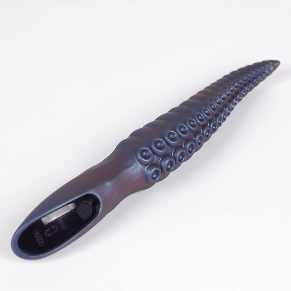 Domlust Vibrating Tentacle Dildo – Platinum Silicone 9-Mode Fantasy Suction Cup Texture G-Spot & Prostate Massager