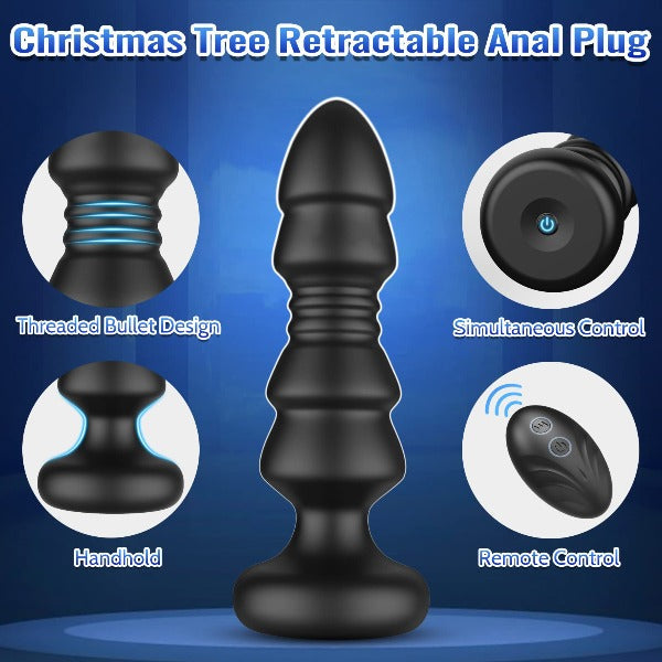 Remote Control Thrusting Anal Vibrator Butt Plug - Vibrating Panties Sex Toy for Men Women