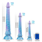 Glow-in-the-Dark Octopus Tentacle Dildo | Gradient Blue & Purple Anal Plug