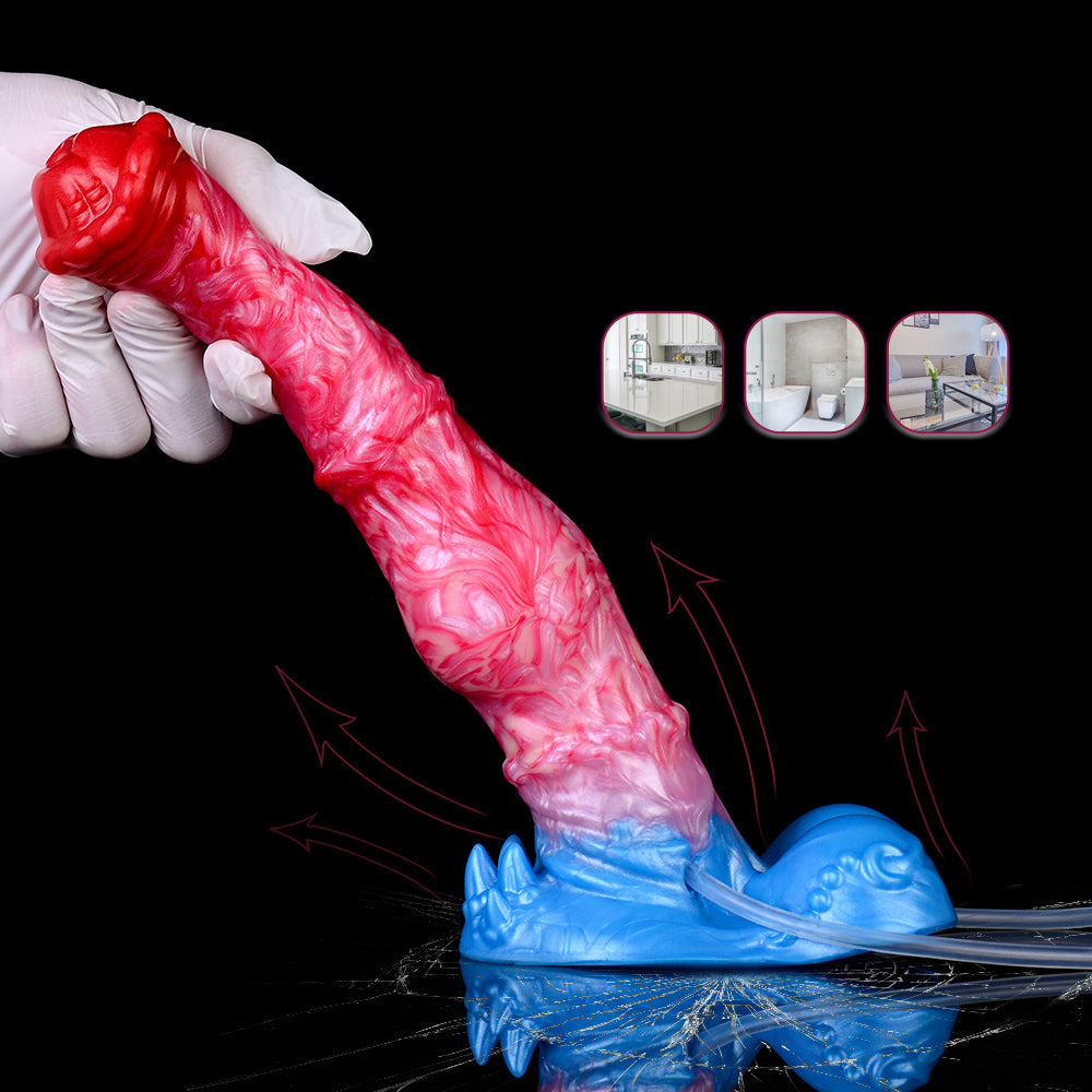 Ejaculating Inflatable Dragon Dildo Anal Butt Plug - Crawl Clit Stimulation Vaginal Masturbation Sex Toys