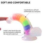 7.68 Inch Realistic Dildo with Rainbow Core - Tarisss Sex Toy Store