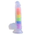 7.68 Inch Realistic Dildo with Rainbow Core - Tarisss Sex Toy Store