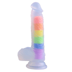 7.68 Inch Realistic Dildo with Rainbow Core - Tarisss Sex Toy Store