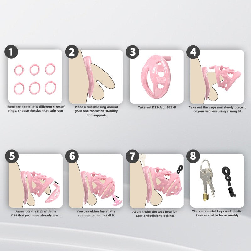 Butterfly Guardian Chastity Cage – Elegant Design, Comfortable Control & Customizable Wear