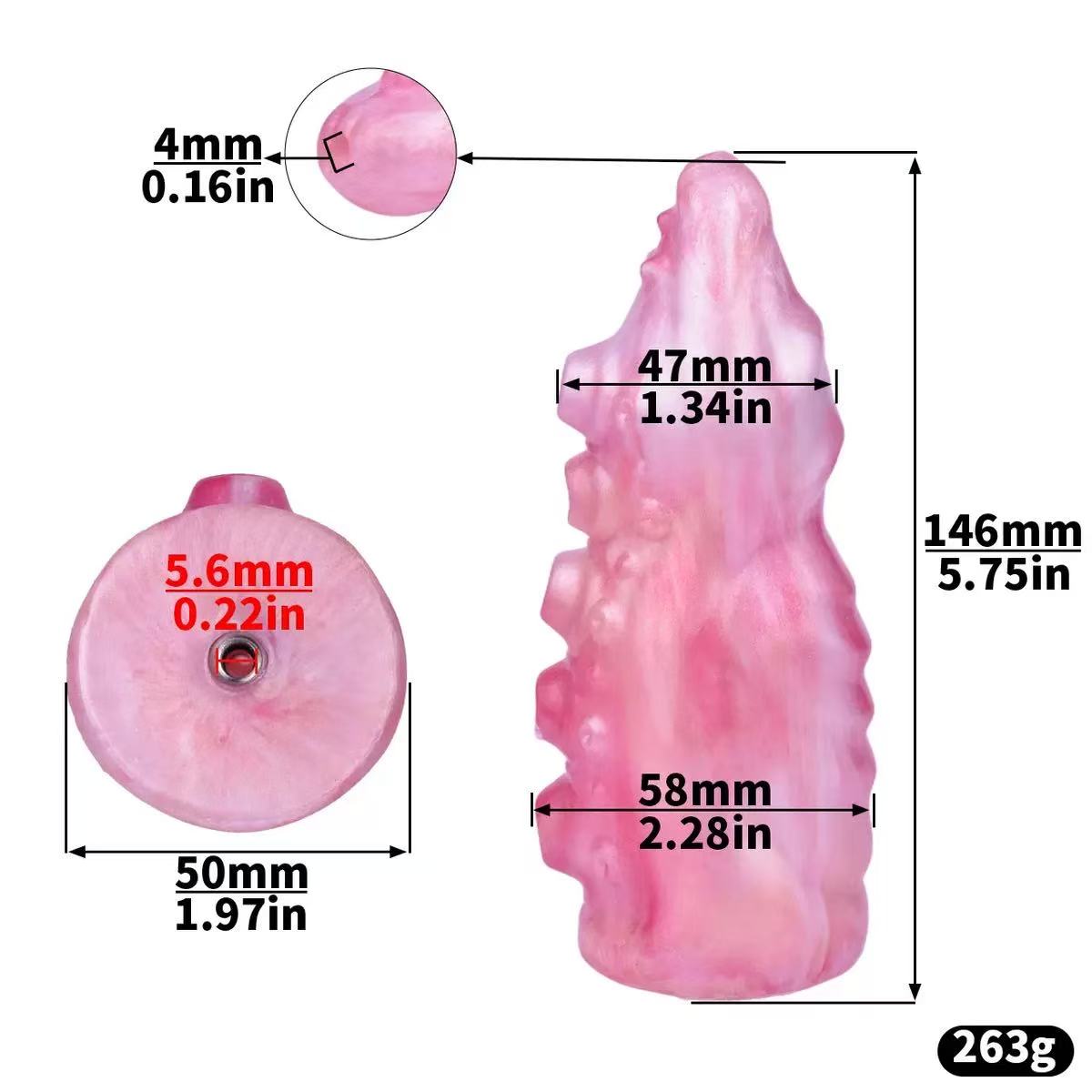 Fantasy Chastity Silicone Head – M6 Base Compatible Attachment