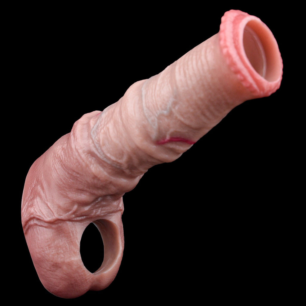 Realistic Silicone Penis Sleeve – Dual Size Extension Cover
