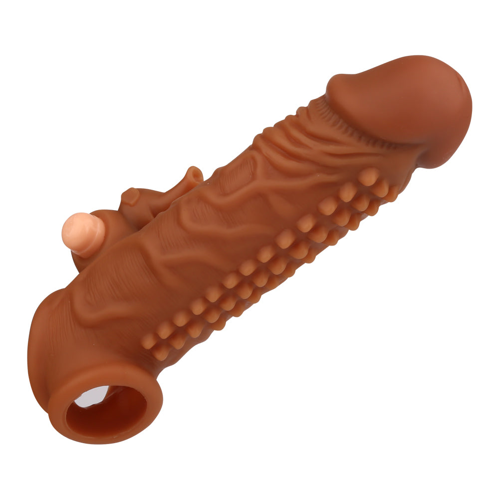 Vibrating Bullet Penis Sleeve Male Sex Toys - Fantasy Knotted Rabbit Clit Stimulator Couple Fun
