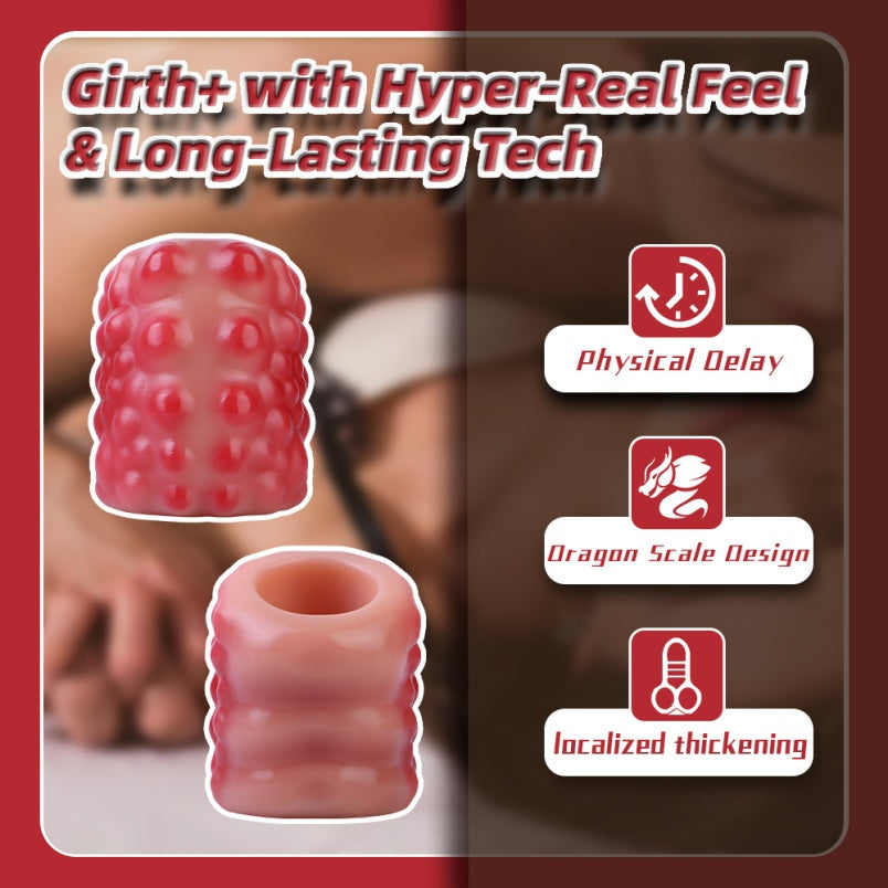 Crimson Stallion Cock Ring Sheath - Knots Pegging Sexuality Male Ejaculation Penis Extender
